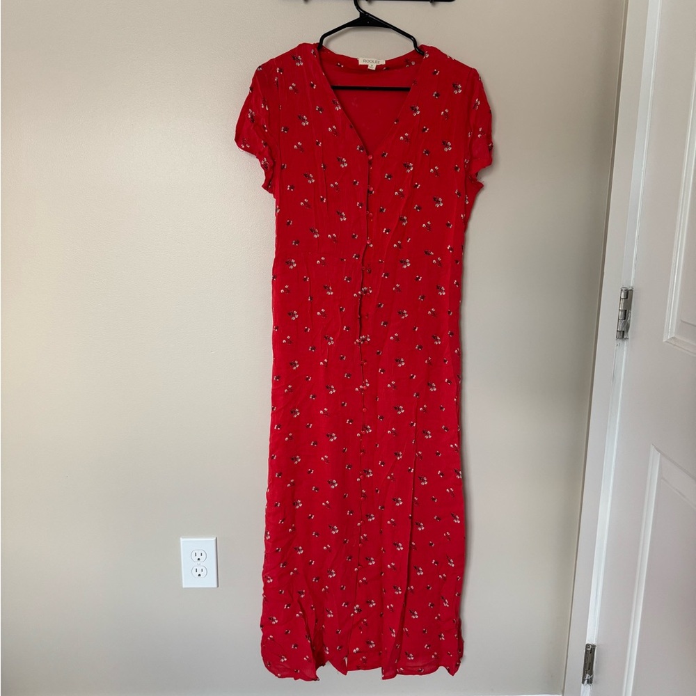 Roolee Red Floral Dress